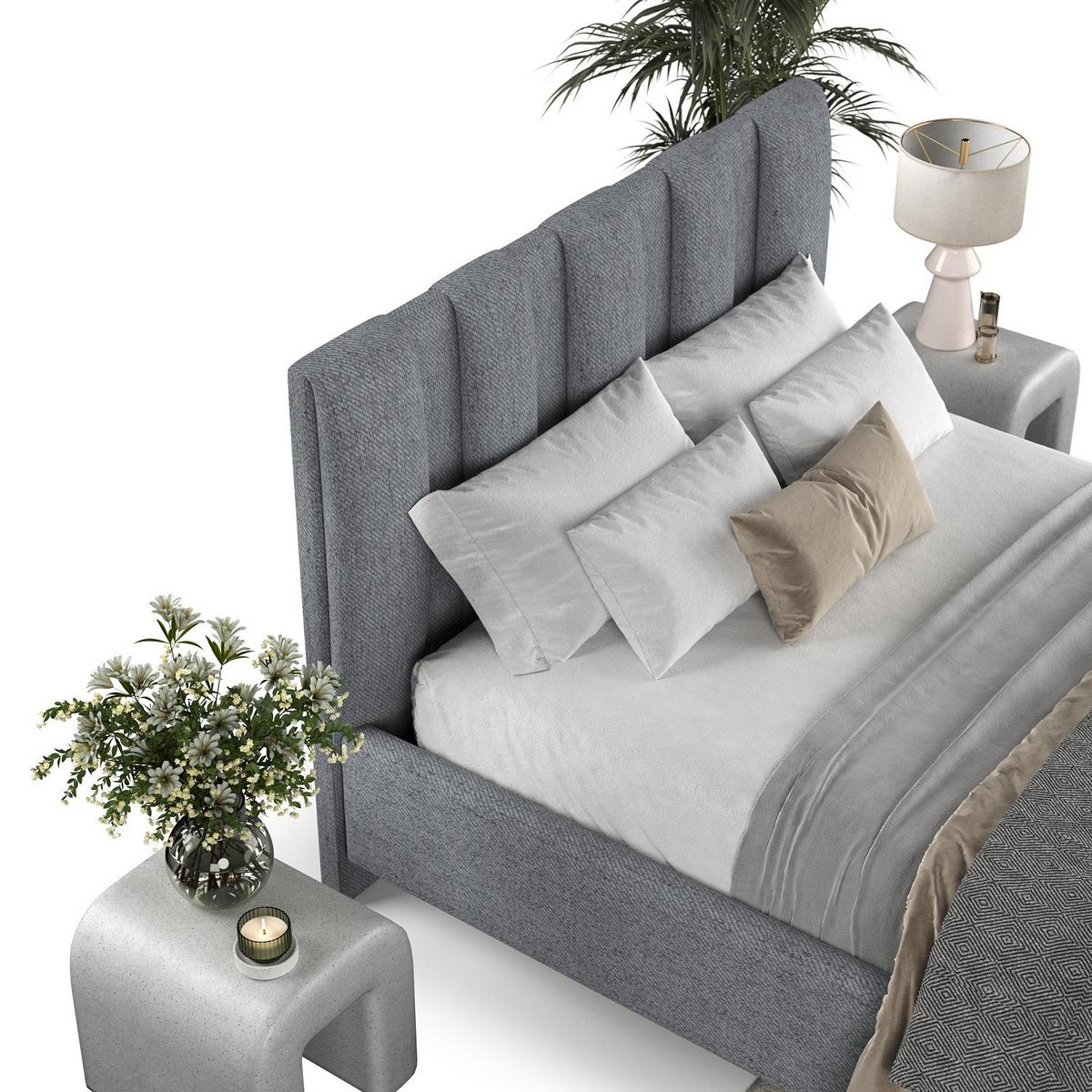POLSTERBETT Loom 180/200 cm Grau im Neve Stoff - Naturfarben/Grau, Holz/Holzwerkstoff (180/200cm) - AltaBeds