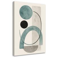 LEINWANDBILD Abstraktion 80x120cm - Grau, Textil (80/120cm) - Feeby