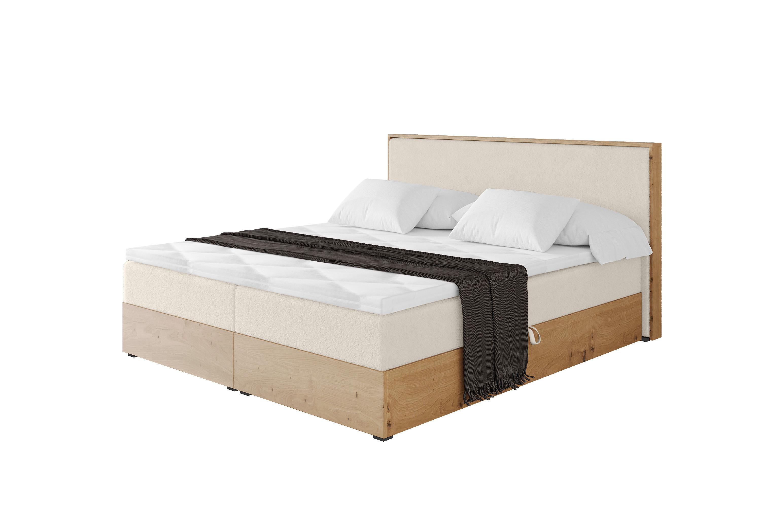 BOXBETT LOLLI9 - 180x200 - H3 Hellbeige - Sandfarben, Holzwerkstoff (180/200cm) - ALTDECOR