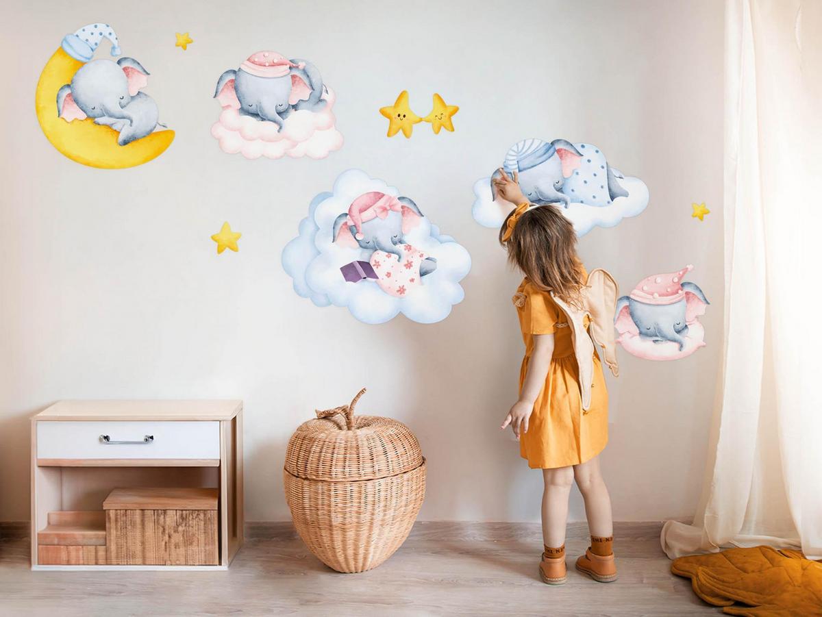 WANDAUFKLEBER 60x84cm - Pastellfarbener Nachthimmel - Multicolor, Kunststoff (60/84/0.1cm) - Wallfluent