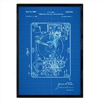 POSTER Bild & Ton Patent 2 A3 Rahmenlos - Blau, Papier (29.7/5/42cm) - Nacnic