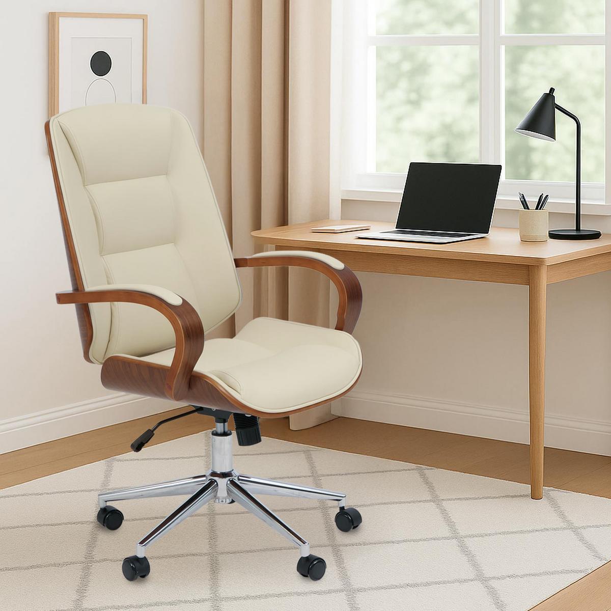 BÜROSTUHL Cremeweiß - Weiß, Textil (61/110/74cm) - MCW