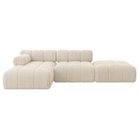 ECKSOFA modulares Sofa Lizur-L1 - 285x160x70 cm Beige Cord - Beige, Holzwerkstoff/Textil (285/160cm) - ALTDECOR