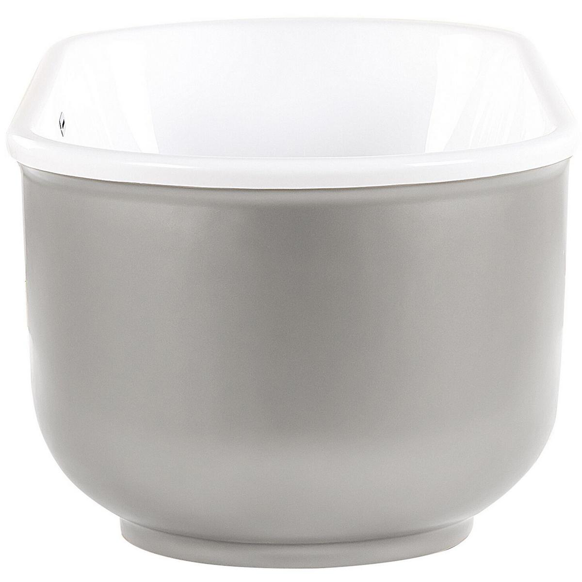 BADEWANNE FREISTEHEND 80x170x59 cm silber Pinel - Silberfarben, Kunststoff (80/59/170cm) - Beliani