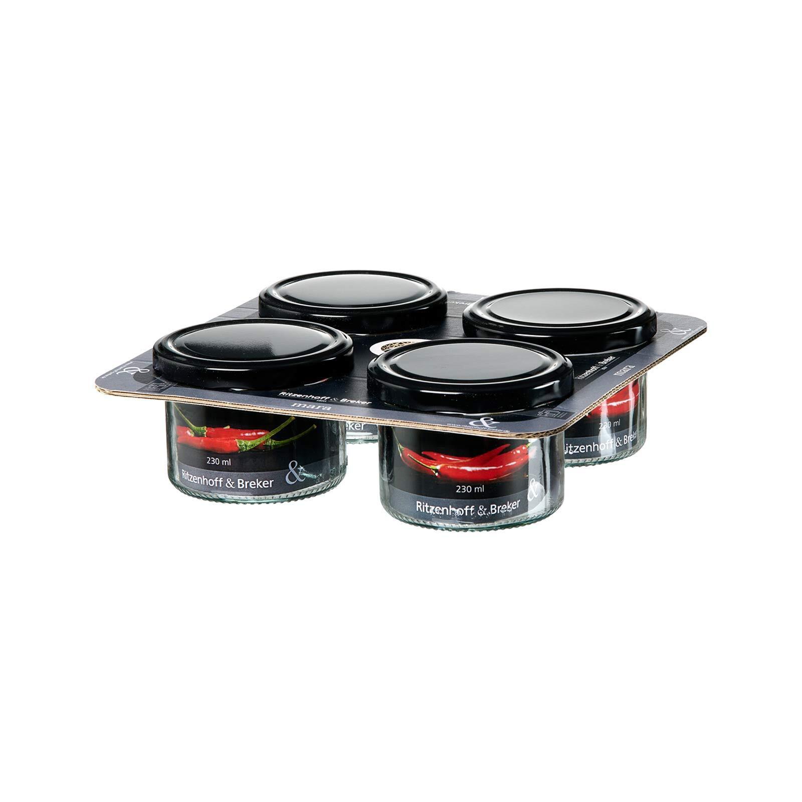 VORRATSGLÄSER-SET Mara transparent 230 ml 4-tlg. - Transparent, Glas (8.5/6/8.5cm) - Ritzenhoff Breker