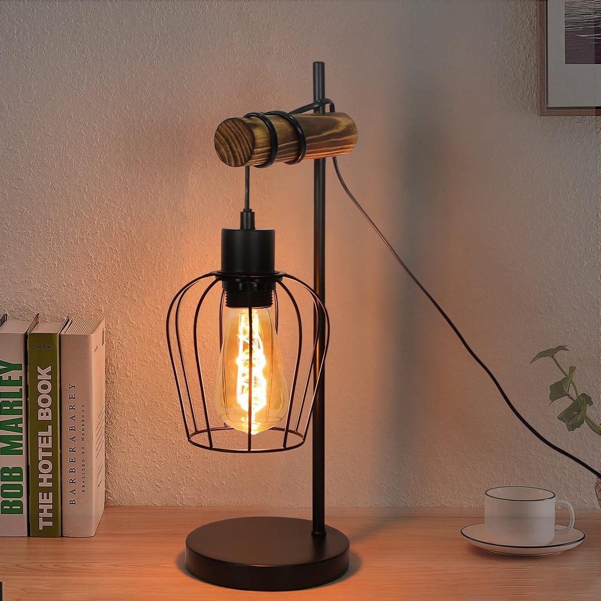 TISCHLAMPE Isolde 20/15/46 cm - Braun, Holz/Metall (20/15/46cm) - ZMH