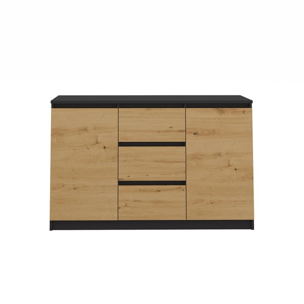 KOMMODE Anthrazit, Artisan 120/75/40 - Anthrazit, Holzwerkstoff (120/75/40cm) - RAUMHIRSCH FURNITURE