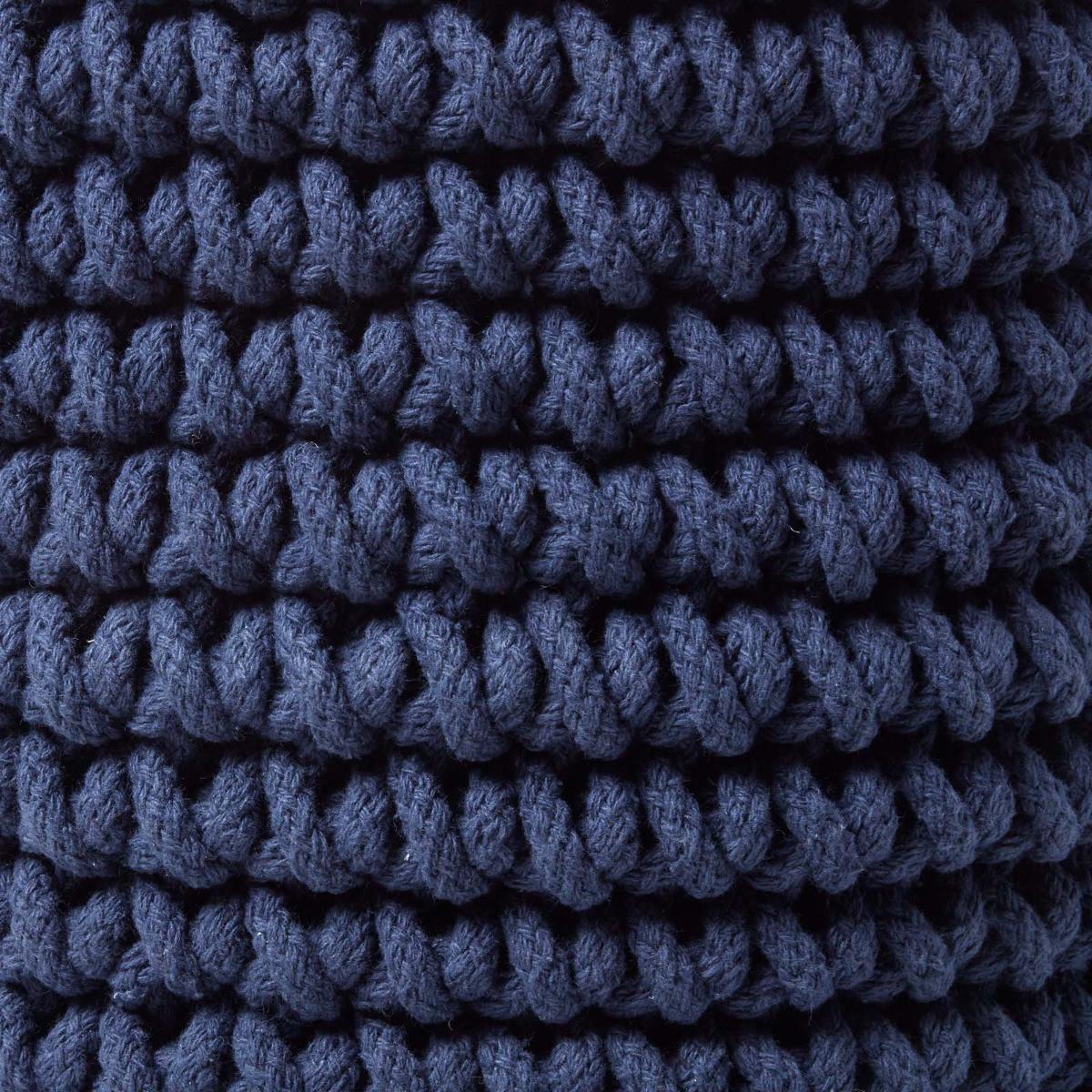 AUFBEWAHRUNGSKORB Baumwolle 42/37 cm - Dunkelblau, Textil (42/42/37cm) - Homescapes