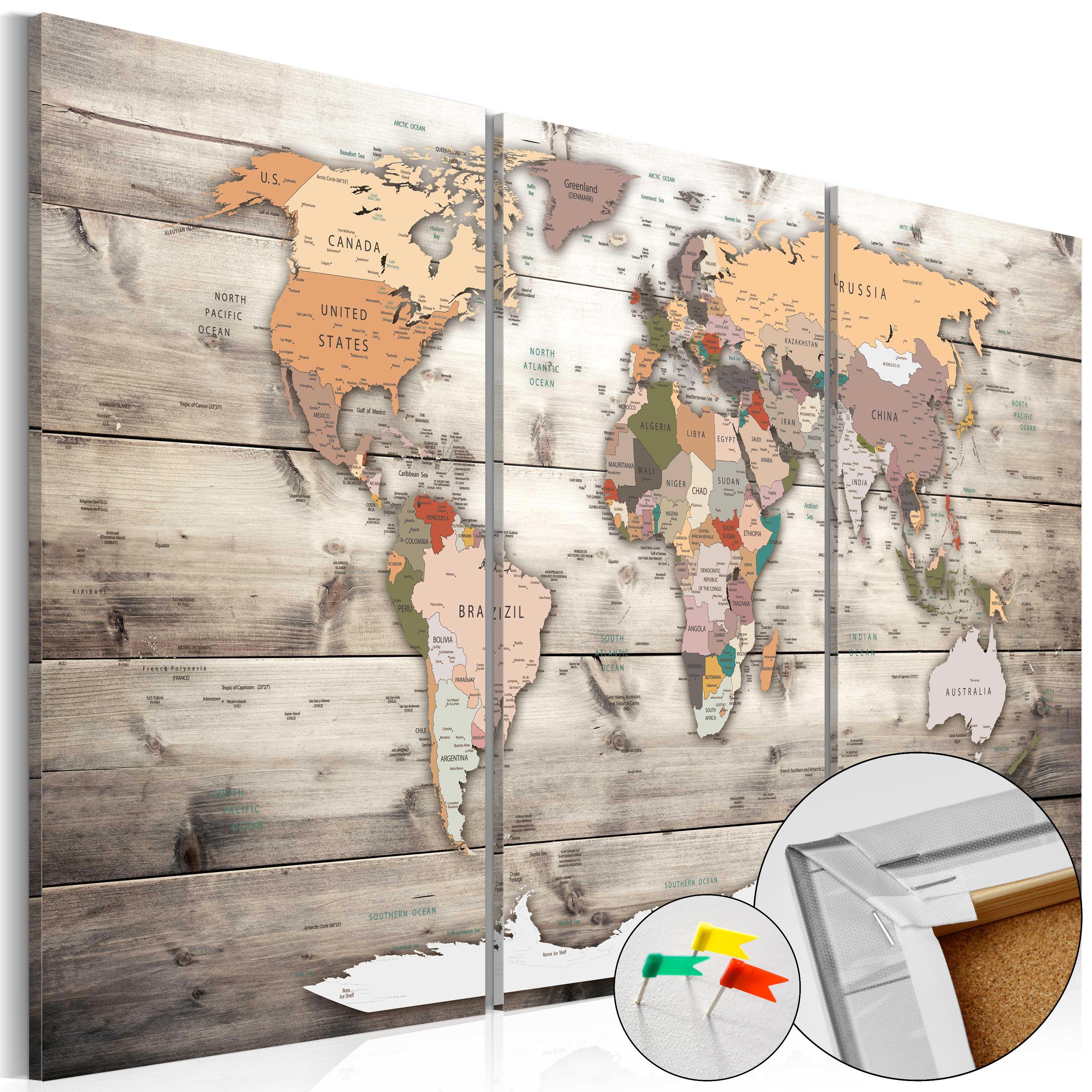 PINNWANDBILDER Braun 120/80 cm - Braun/Grün, Naturmaterialien/Textil (120/80cm) - KUNSTLOFT