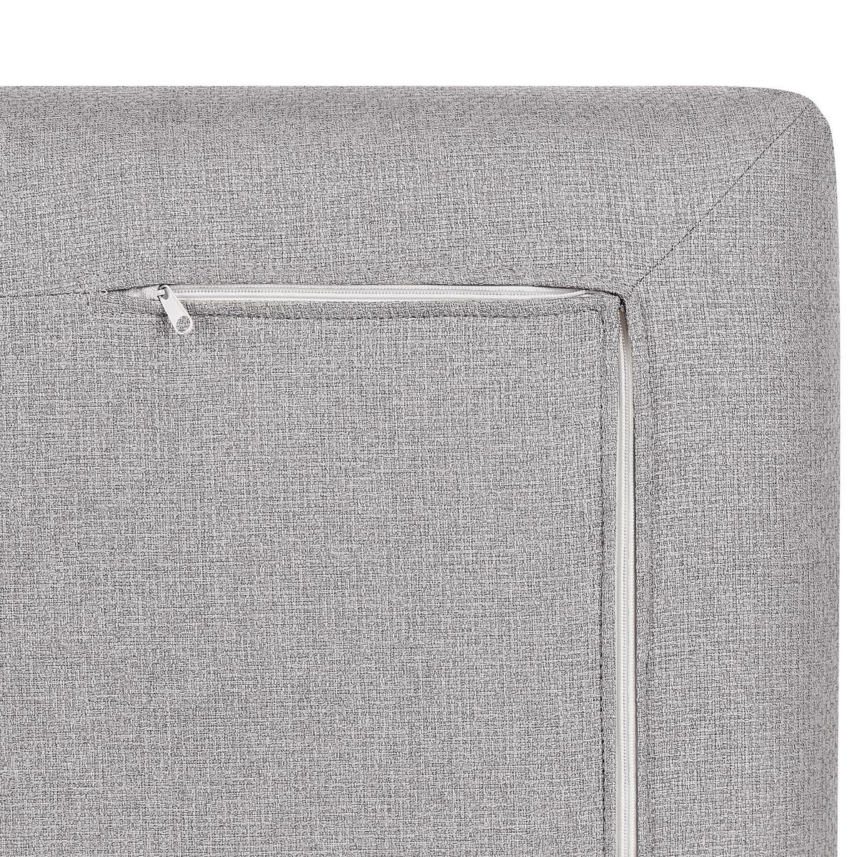 2-SITZER-SOFA Stoff Grau mit Kissen Heden - Grau, Textil (197/81/86cm) - Beliani