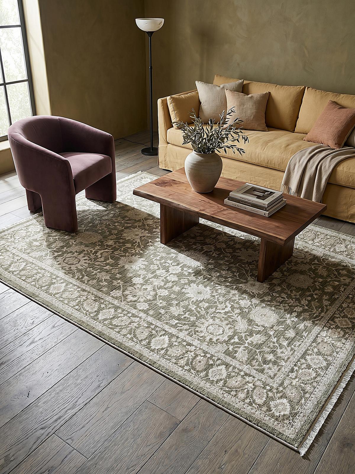 KURZFLORTEPPICH Orientalisch SCRIVIA Polypropylen Grün 200 x 290 cm - Grün, Textil (200/290cm) - KADIMA DESIGN