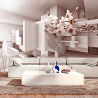 SELBSTKLEBENDE FOTOTAPETE 392/280 cm - Pink/Weiß, Kunststoff/Textil (392/1cm) - KUNSTLOFT