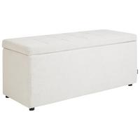 OTTOMANE mit Stauraum Stoff Cremeweiß Orem - Creme, Textil (100/42/40cm) - Beliani