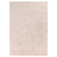 TEPPICH Kurzflor ILLER in Beige, mit 3D-Design, aus Jute, Florhöhe 12 mm, 120 x 170 cm - Beige, Textil (120/170cm) - KADIMA DESIGN