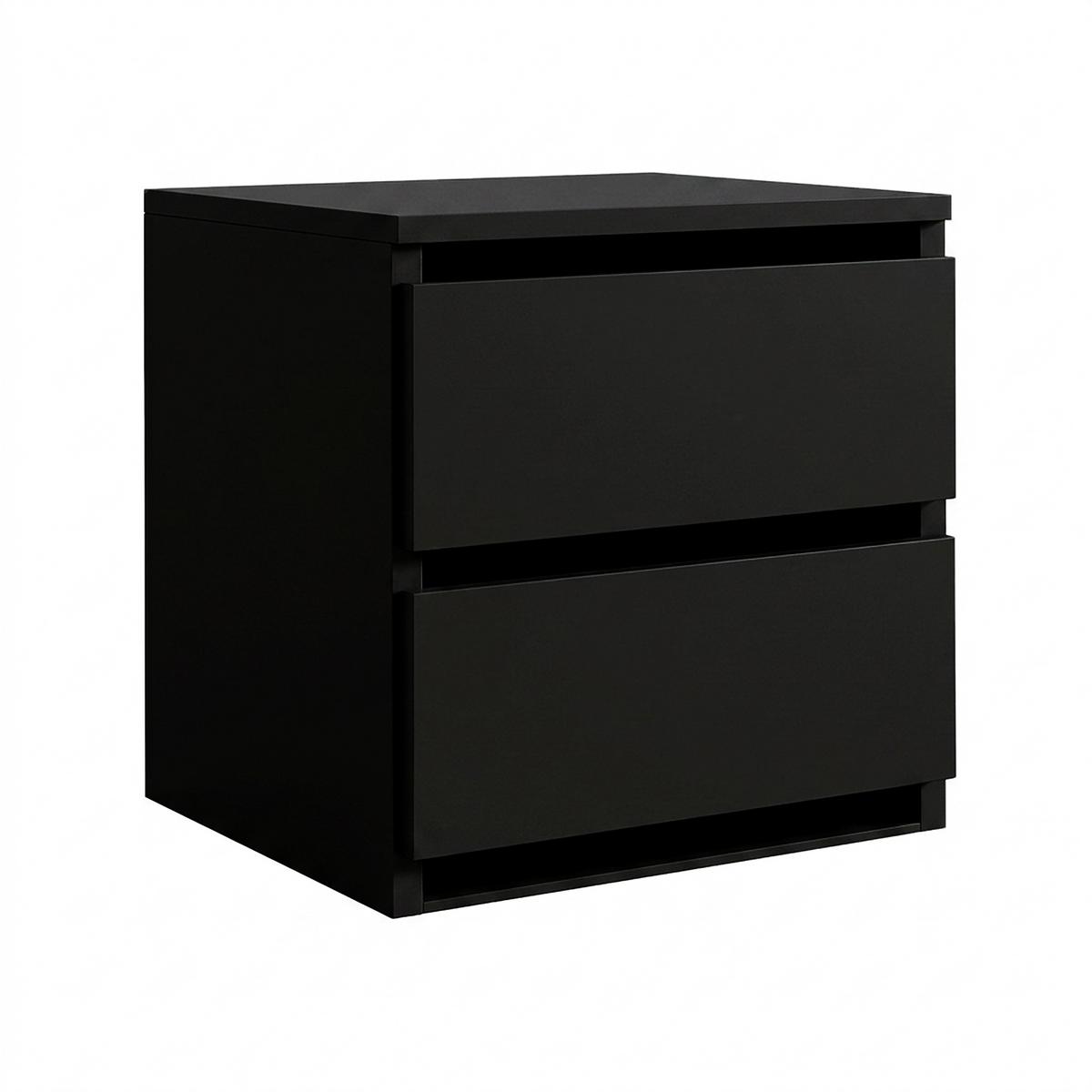 SCHWEBETÜRENSCHRANK Hela mit 2 Türen und Schubkasteneinsätzen, 180 cm, Schwarz - Schwarz, Holzwerkstoff (180/205/60cm) - Beautysofa