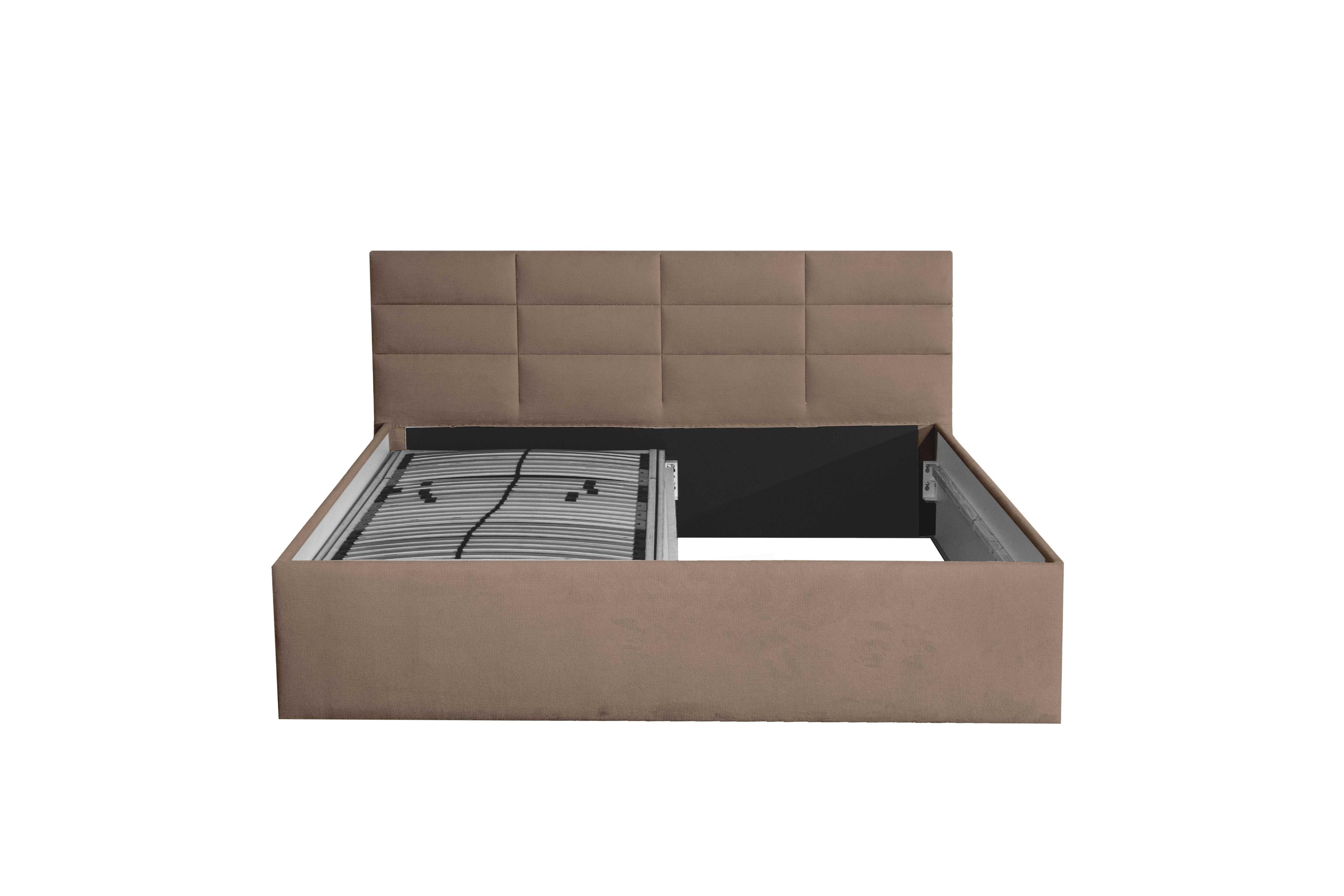 POLSTERBETT Athena Sahara 180 x 200 x 32 cm Stauraum ohne hydraulische Funktion Ohne Matratze und Lattenrost - Sahara, Holz (180/200cm) - Halmon Schlafkomfort Betten 