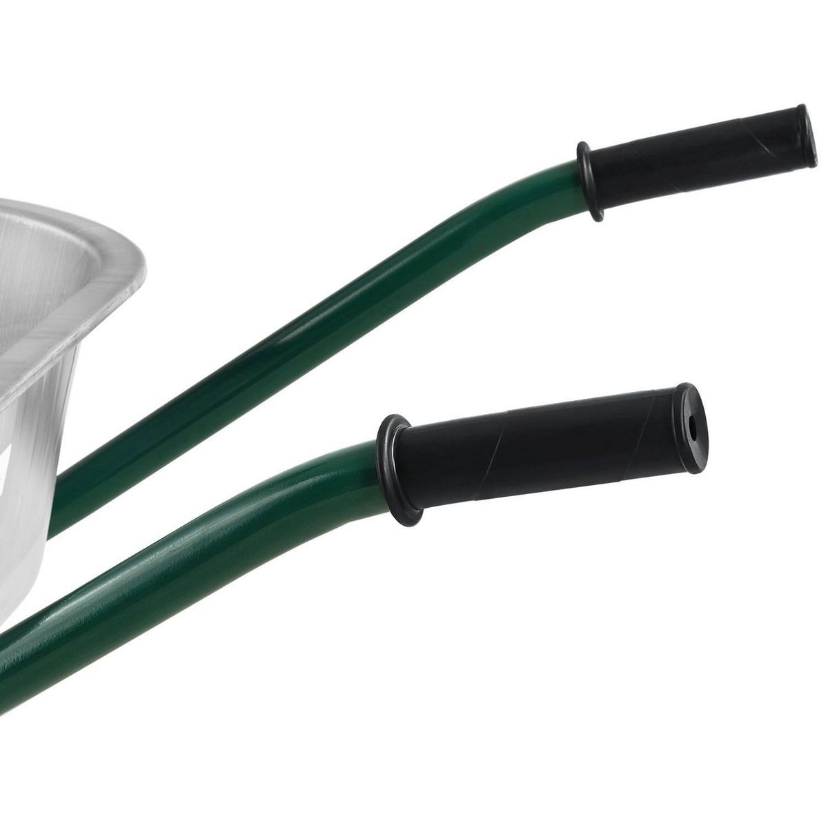SCHUBKARRE Garden silber 100L mit Handschuhen - Silberfarben, Metall (59/62/141cm) - Juskys