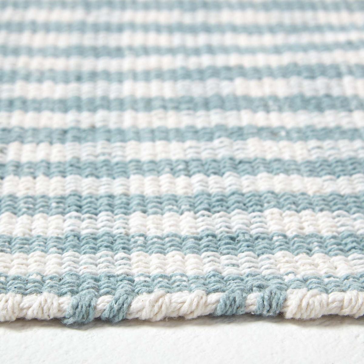 BAUMWOLLTEPPICH Vichy-Karo 60/90 cm - Blau, Textil (60/90cm) - Homescapes