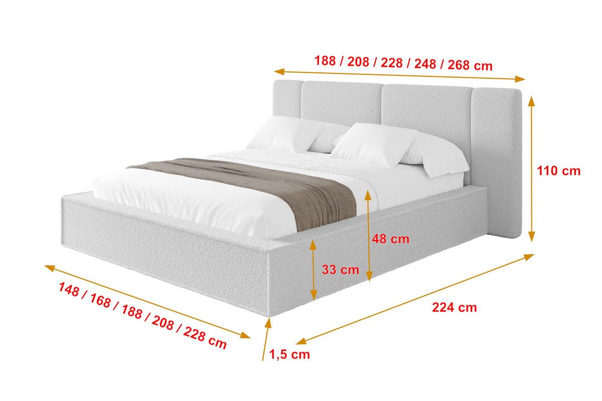 POLSTERBETT mit Bettkasten und Lattenrost, Bett mit Matratze H3/H4 - RIVO 120x200 Hellgrau - Taupe, Holzwerkstoff/Textil (120/200cm) - ALTDECOR