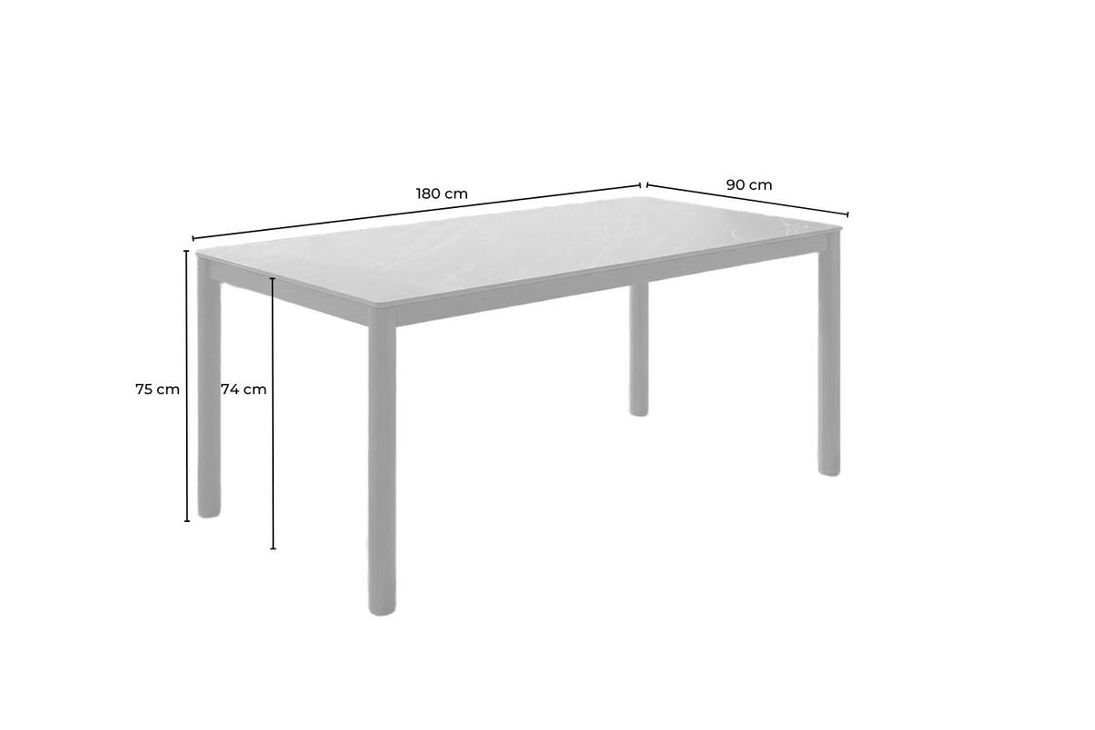 GARTENTISCH LONGA Anthrazit Keramik - Dunkelgrau, Keramik (90/180/75cm) - KAWOLA