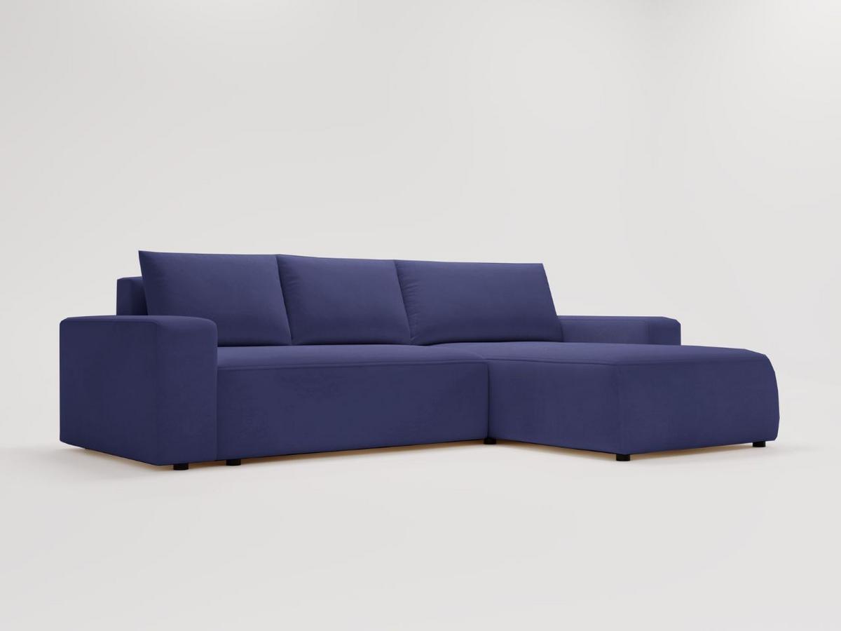 ECKSOFA Tazones Dunkelblau Rechts - Dunkelblau, Holz/Kunststoff (250/165cm) - Graingold