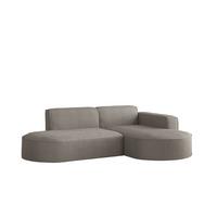ECKSOFA Palma Xs In Scala - Grau, Holzwerkstoff/Textil (236/165cm) - Fun Möbel