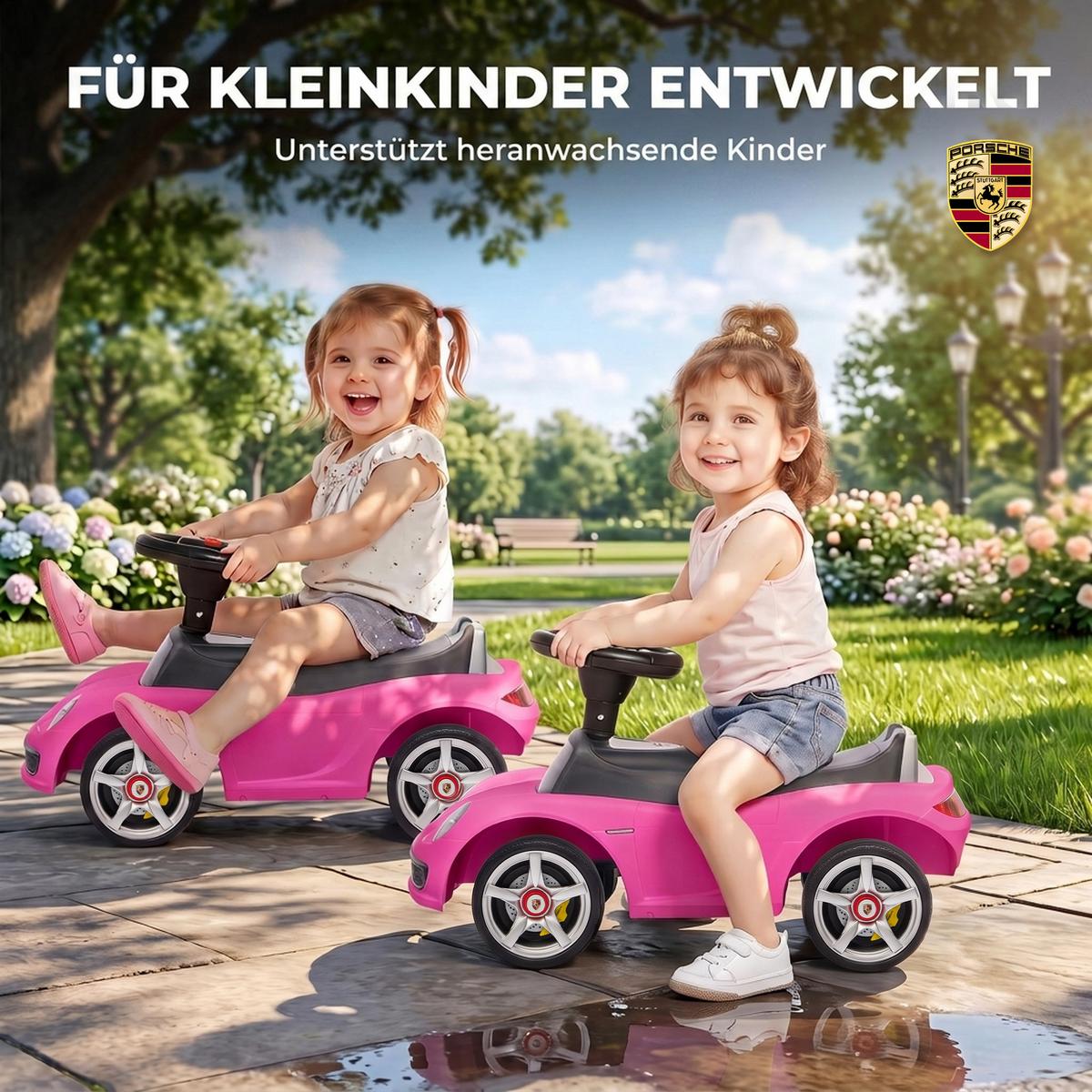 KINDER-RUTSCHAUTO Kunststoff Rosa - Rosa, Kunststoff (63/28.5/38cm) - AIYAPLAY