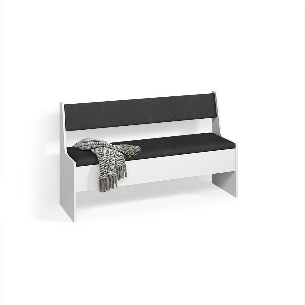 ESSZIMMER-BANK Tiberio Weiß 41.5 x 136.6 cm - Weiß, Holzwerkstoff (41.5/80/136.6cm) - Livinity®