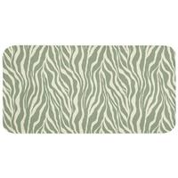 BADEMATTE Zebra - Motiv - Grün 120x60 cm - Salbeigrün, Textil (120/60cm) - OnlyWow