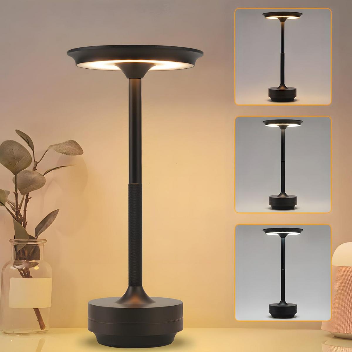 TISCHLEUCHTE Lichting 12.8/12.8/27 cm - Schwarz, Kunststoff/Metall (12.8/12.8/27cm) - ZMH