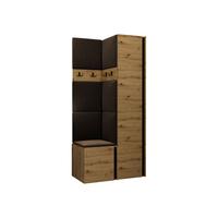 GARDEROBEN-SET Orion XXIV - Eiche Artisan/Braun, Holzwerkstoff/Kunststoff (82/186/46cm) - MIRJAN24