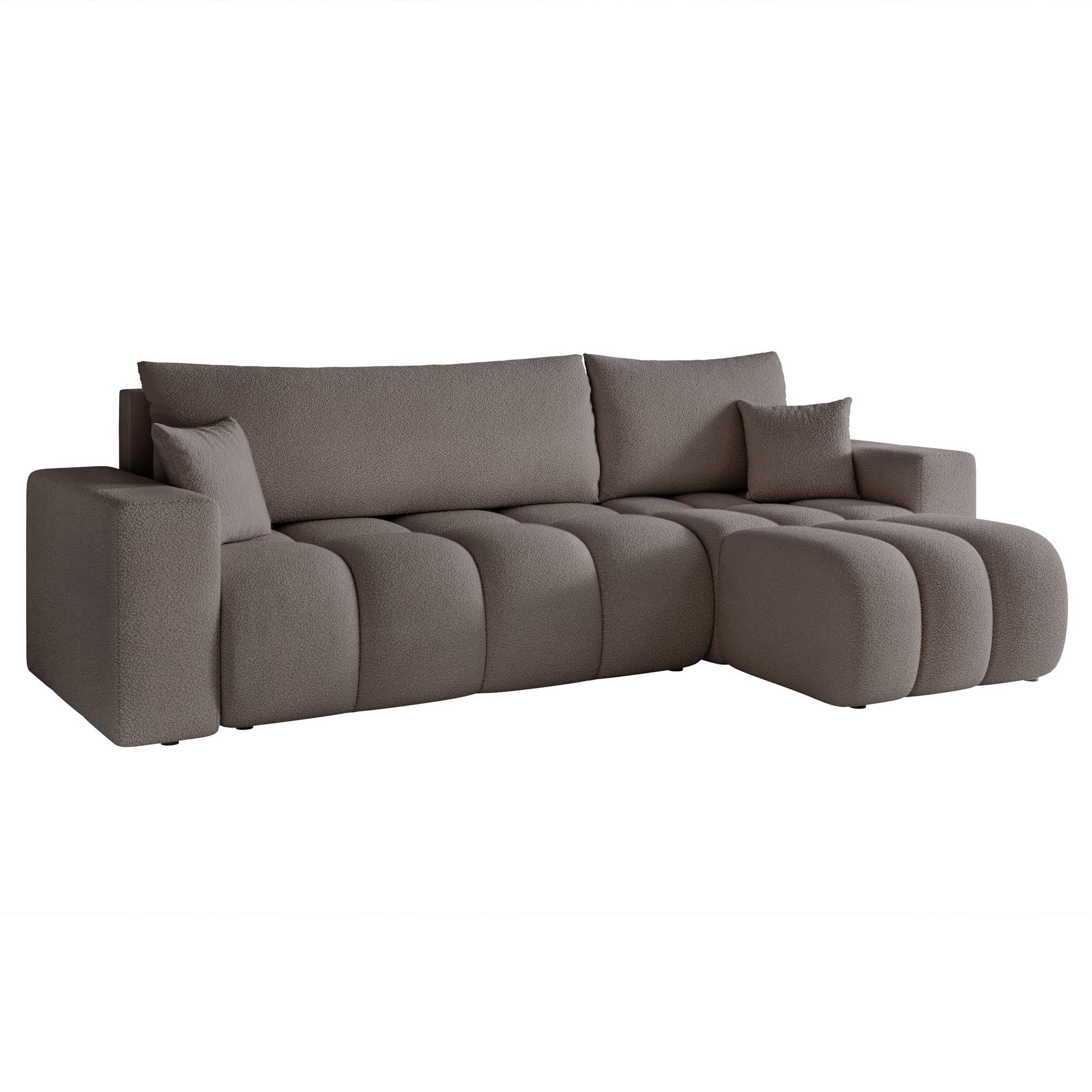 ECKSOFA Anabel Mit Schlaffunktion - Dunkelgrau, Holzwerkstoff/Textil (145/248cm) - Fun Möbel