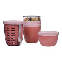 LUNCHPOT, FRUITPOT UND SNACKPOT Ellipse Vivid Mauve 3-tlg. - Rot/Rosa, Kunststoff (2/2/2cm) - Mepal