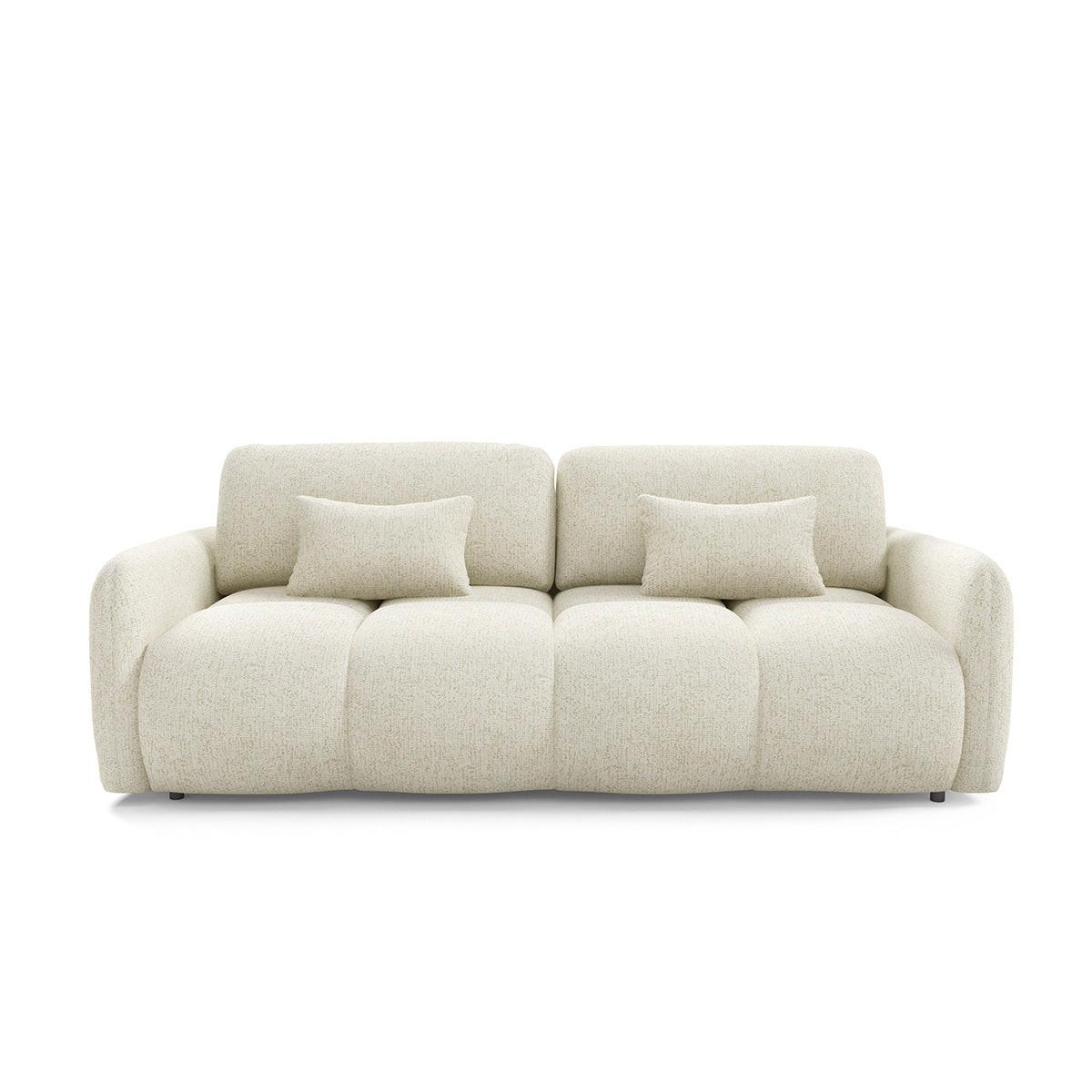 SOFA 3 Sitzplätze Cremefarben - Weiß, Holz (236/95/121cm) - Petits-meubles