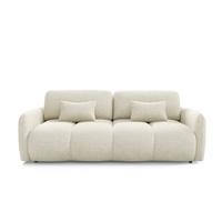 SOFA Vittoria 3 Sitzplätze Cremefarben - Weiß, Holz (236/95/121cm) - Petits-meubles