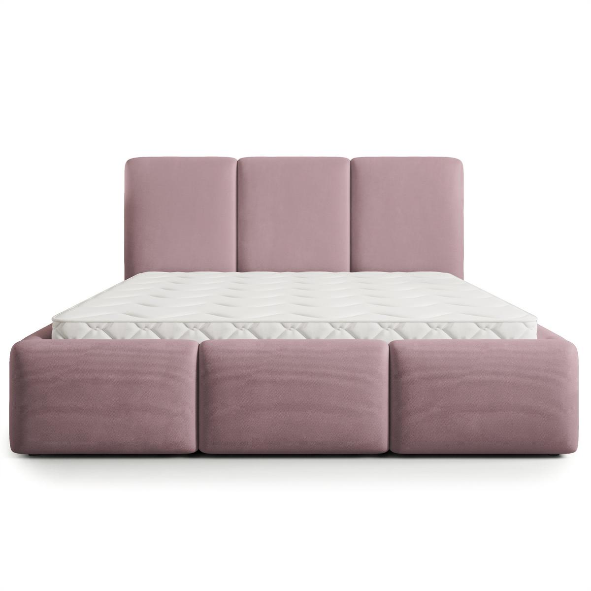 POLSTERBETT ARSIL 200x200 cm mit Bettkästen - Rosa - Rosa, Holz/Textil (200/200cm) - MASSENO
