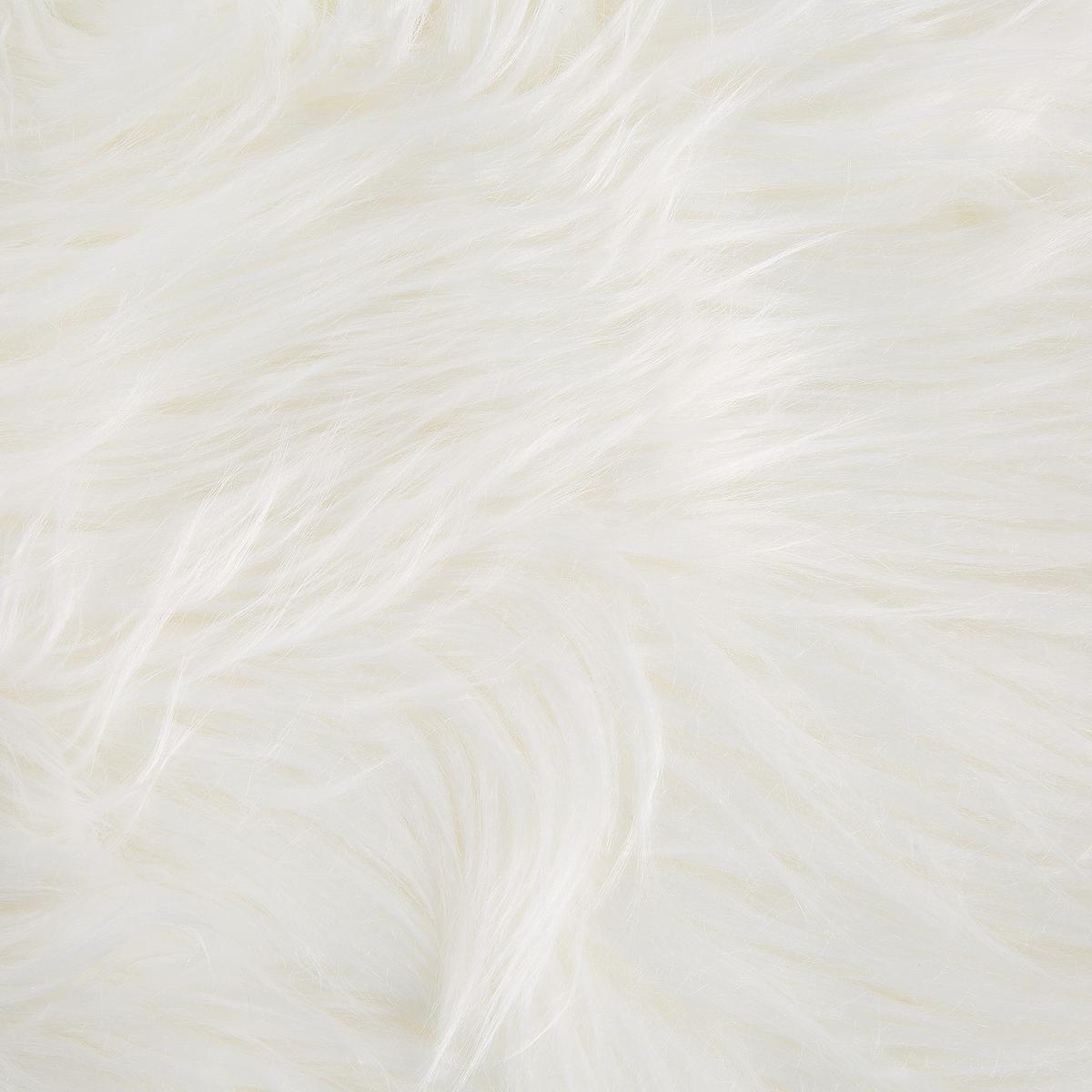 SHAGGY-KUNSTFELL-TEPPICH Mungo 88/53 cm - Weiß, Kunststoff (53/88cm) - Beliani
