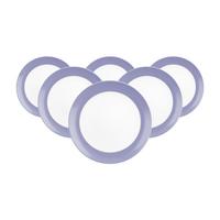 BROTTELLER Liberty Pure Colors Grape Purple ø 17,5 cm 6er Set - Lila, Keramik (17.7cm) - Seltmann Weiden