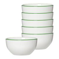 MÜSLISCHALEN Adela grün ø 14 cm 6er Set - Grün, Keramik (14cm) - Ritzenhoff Breker