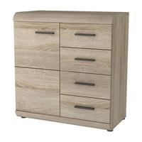 KOMMODE LEGAME 80/87/42 cm mit 4 Schubladen und 1 Türen Sonoma Eiche - Sonoma Eiche, Holzwerkstoff (80/87/42cm) - MASSENO
