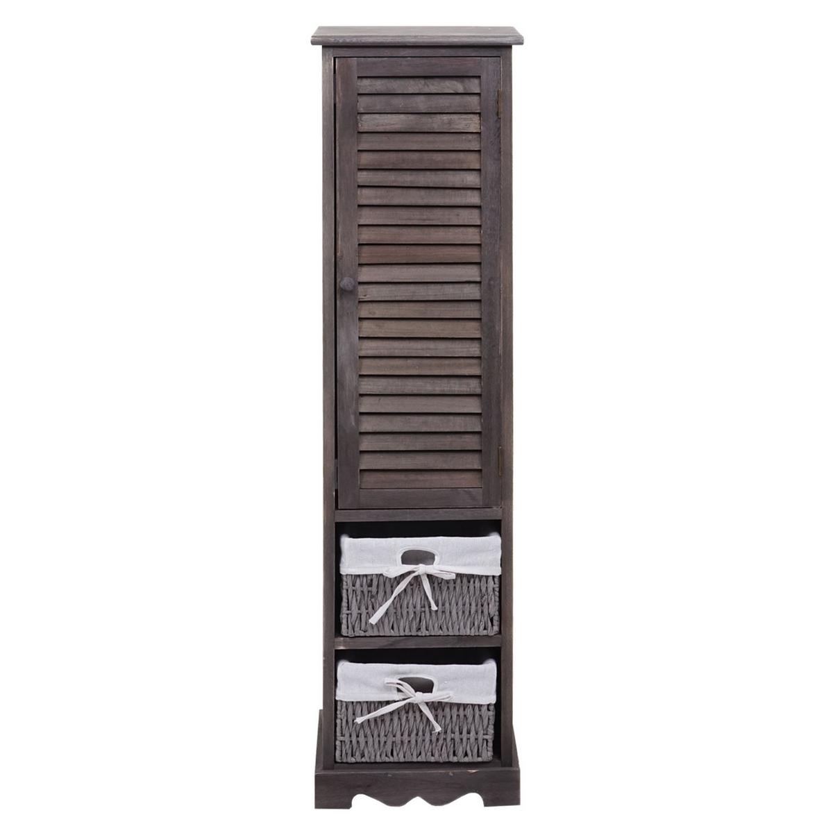 BADEZIMMERKOMMODE Braun, Grau - Braun/Grau, Holz (27/120/29cm) - MCW