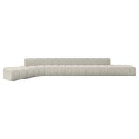 ECKSOFA modulares Sofa Solven-L3 - 562x174x70 cm Creme - Hellgrau/Creme, Holzwerkstoff/Textil (562/174cm) - ALTDECOR