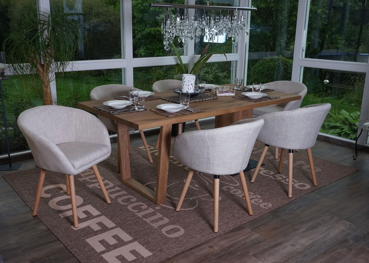ESSZIMMERSTUHL Beige, Grau 6er-Set - Greige/Beige, Textil (61/80/56cm) - MCW