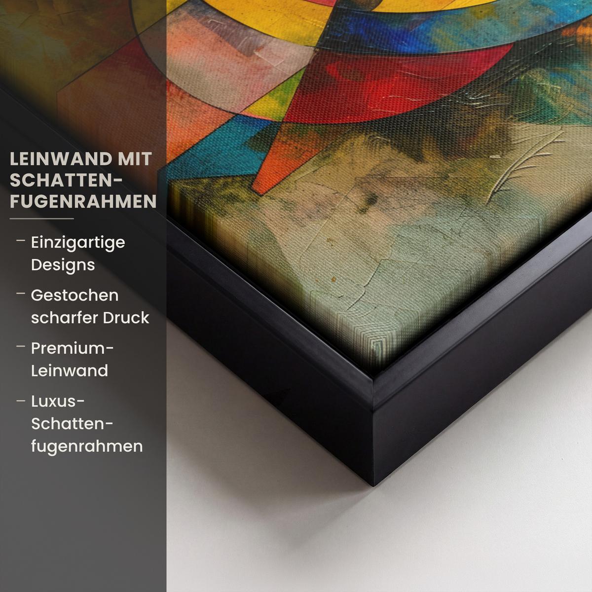 LEINWAND Bilder mit Rahmen - Kunst - Abstrakt - Modern - 30x20 - Gelb, Textil (30/20cm) - MuchoWow
