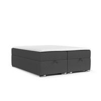 BOXBETT Reto 180/200 cm Anthrazit im Megan Stoff - Chromfarben/Anthrazit, Holz/Holzwerkstoff (180/200cm) - AltaBeds