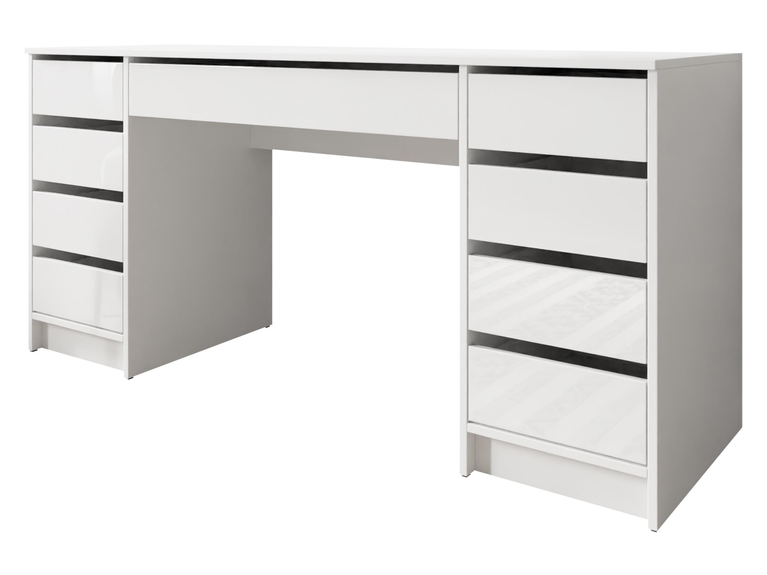 SCHREIBTISCH Ada Bis - Weiß Hochglanz/Weiß, Holzwerkstoff (154/55/76cm) - MIRJAN24