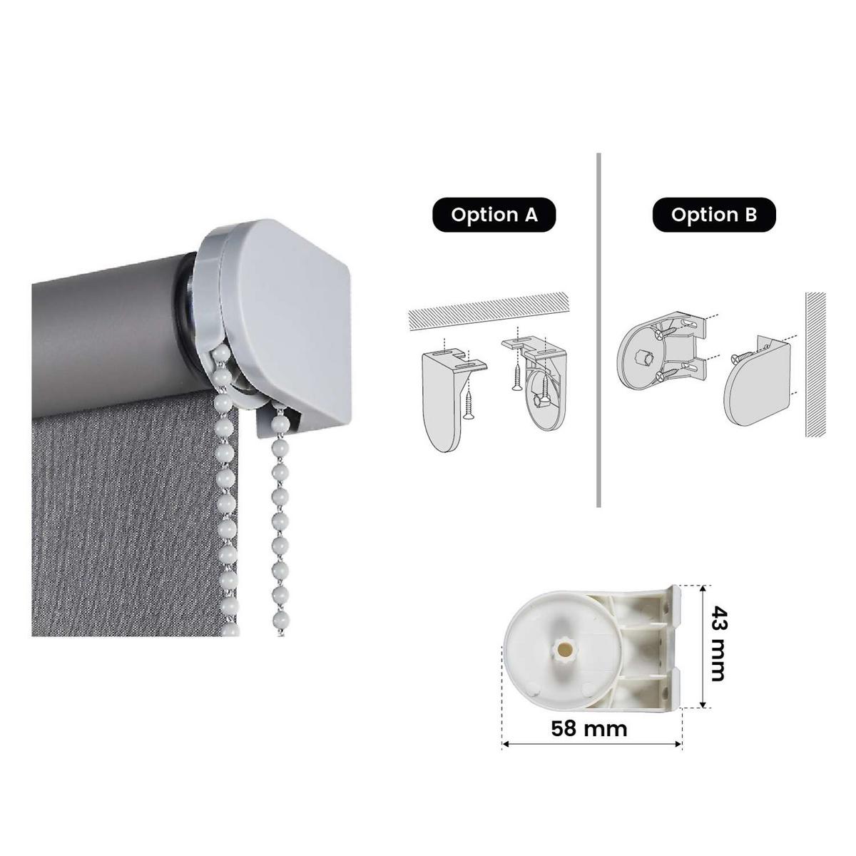 VERDUNKELUNGSROLLO Grau 120x250 cm - Grau, Kunststoff (120/250cm) - STORESDECO