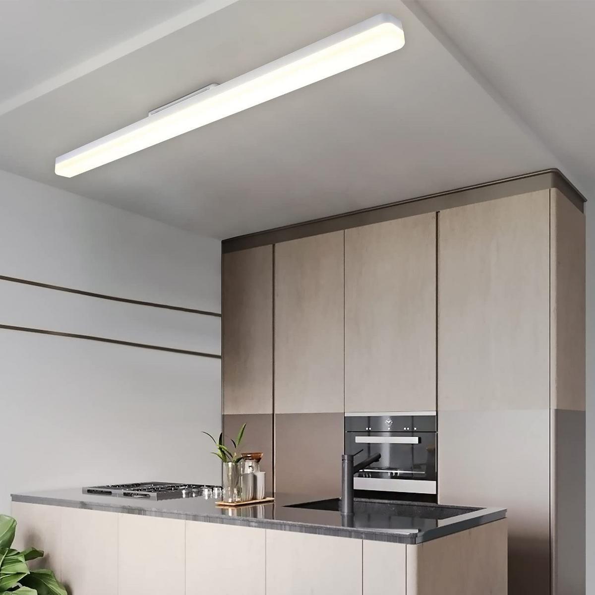LED-DECKENLEUCHTE Diederich 90/4.5/5 cm - Weiß, Kunststoff (90/4.5/5cm) - Nettlife