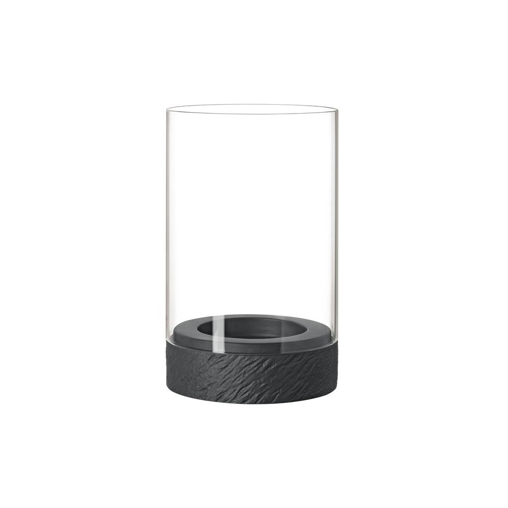 WINDLICHT Manufacture Rock Home 20 cm - Schwarz, Glas/Keramik (12.1/19.6/12.1cm) - Villeroy & Boch