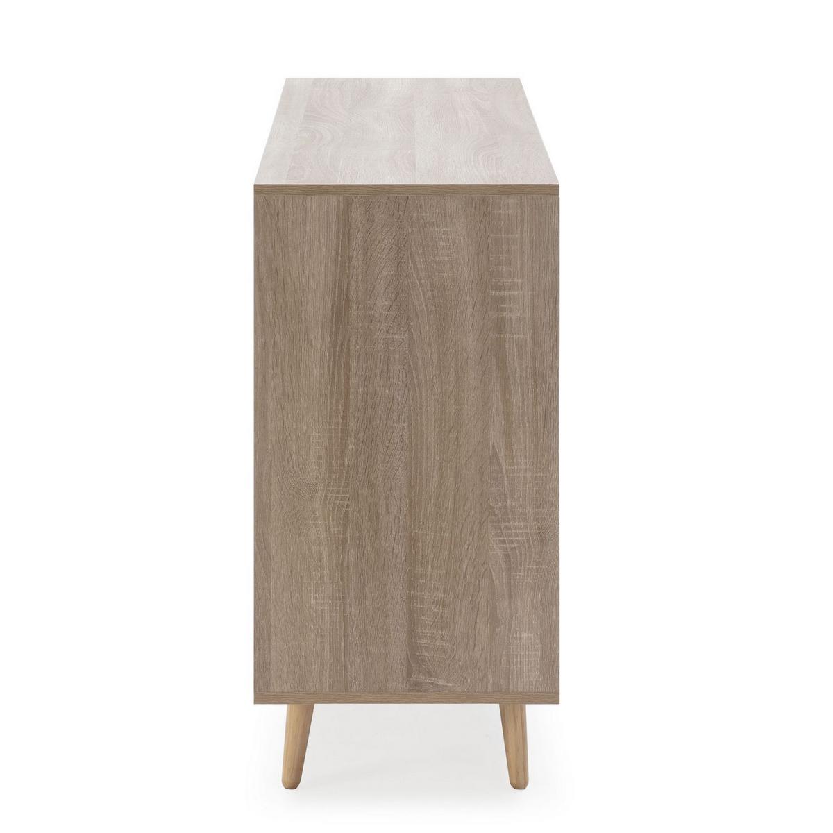 SIDEBOARD Dalia 2 Türen 3 Fächern Eichenfarbe - Honigeiche, Holzwerkstoff (120/76/38cm)